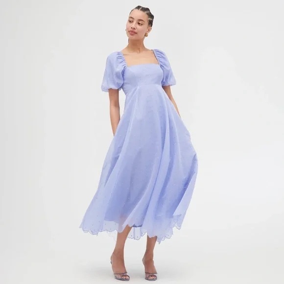 Hill House Dresses & Skirts - Hill House The Matilda Dress in Hyacinth Organza Dot Size Small